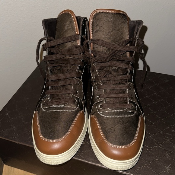 Gucci men’s high top sneakers size 10 - Picture 6 of 13